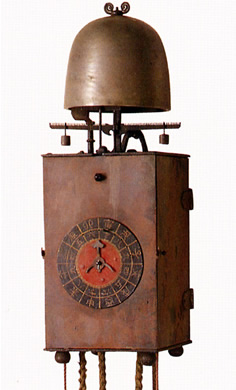 【価格買取】一挺天符や文字盤が古い和時計を彷彿させる電池式置時計（旭ダウ記念品） インテリア時計